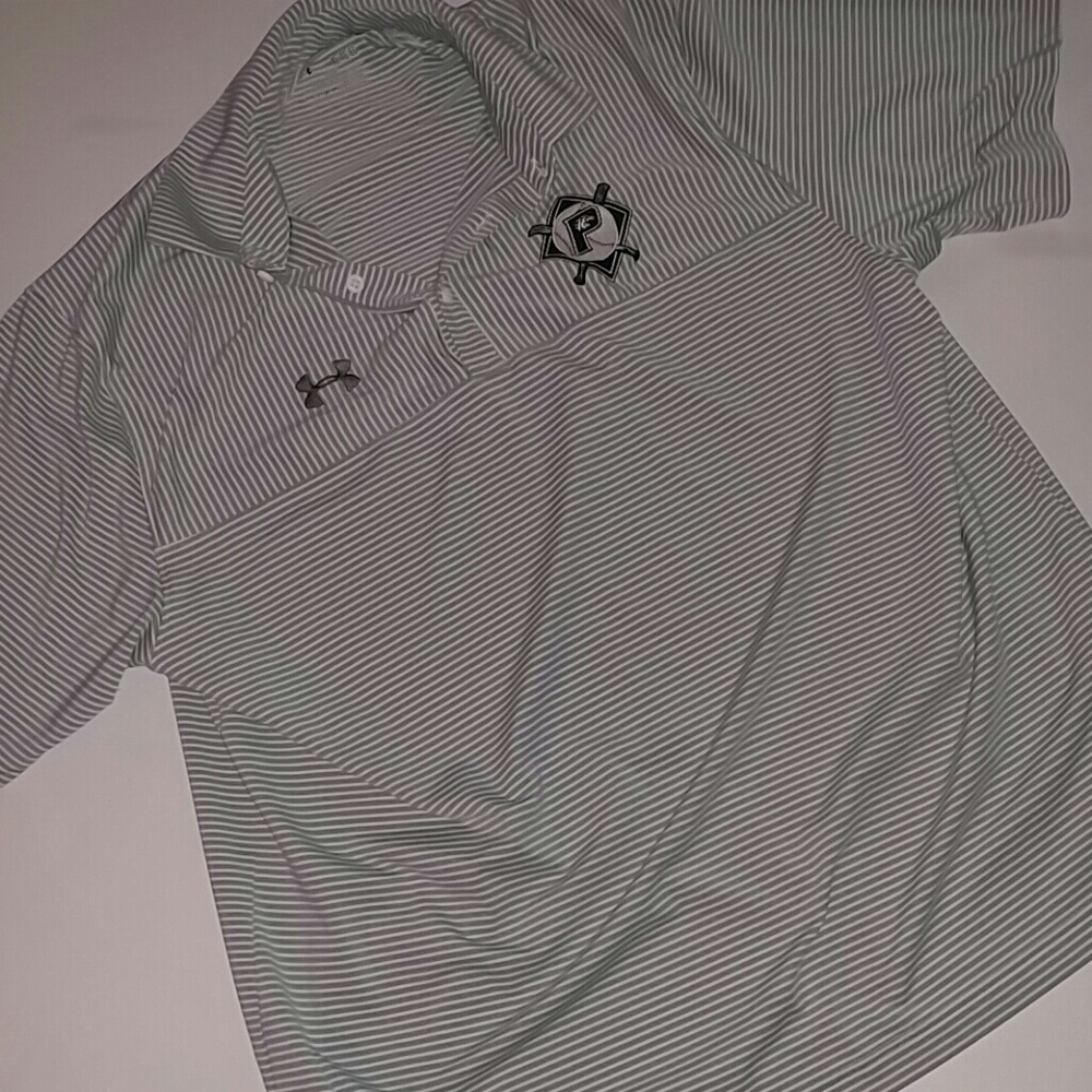 Under Armour Phillies Baseball Gray Polo Shirt XL